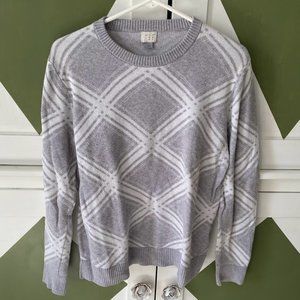 🌟 LAST CALL!!! 🌟 A New Day (Target) Gray & White Diamon-Pattern Sweatshirt